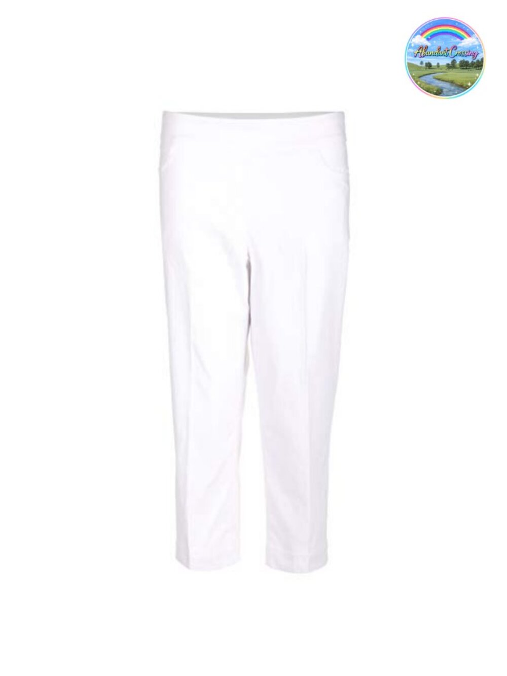 Women's Pull-On Capri Pants 4-Way Stretch Golf Tummy Control